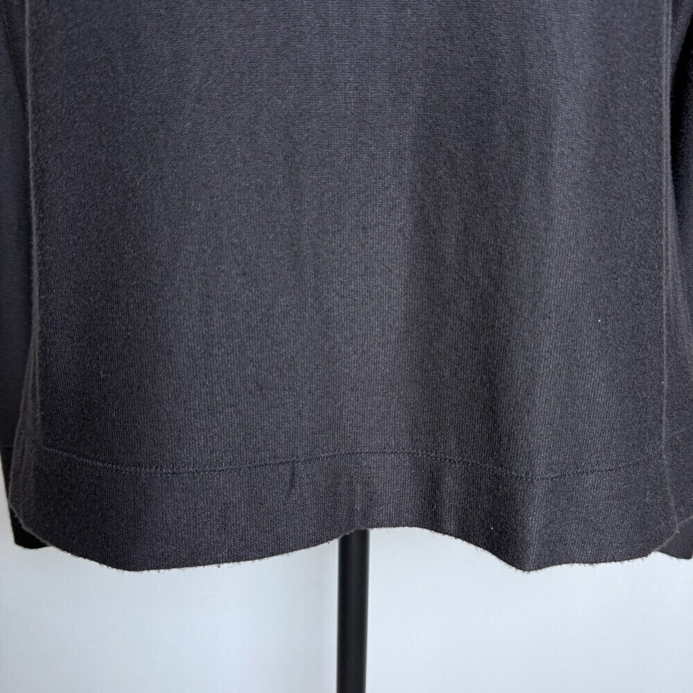 Cuddl Duds Cozy Jersey Fleece Split-V Pullover Sz M VERY SOFT Black Long Sleeves - Picture 8 of 15